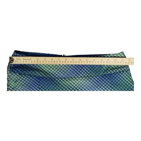 Nike Dri Fit Golf Skort Skirt Size 10 Kaleidoscope Blue Green Tennis Pickleball - Picture 10 of 11
